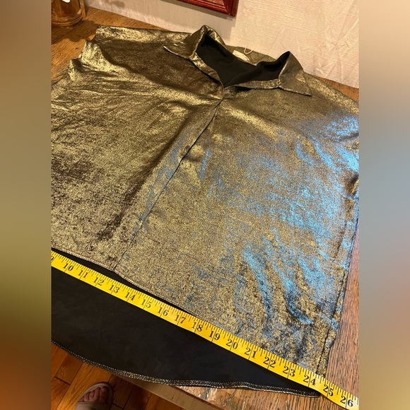 📍💛 HOLLY & JOEY GOLD & BLACK SHIMMER BLOUSE – ONE SIZE (NEW) - Picture 10 of 12